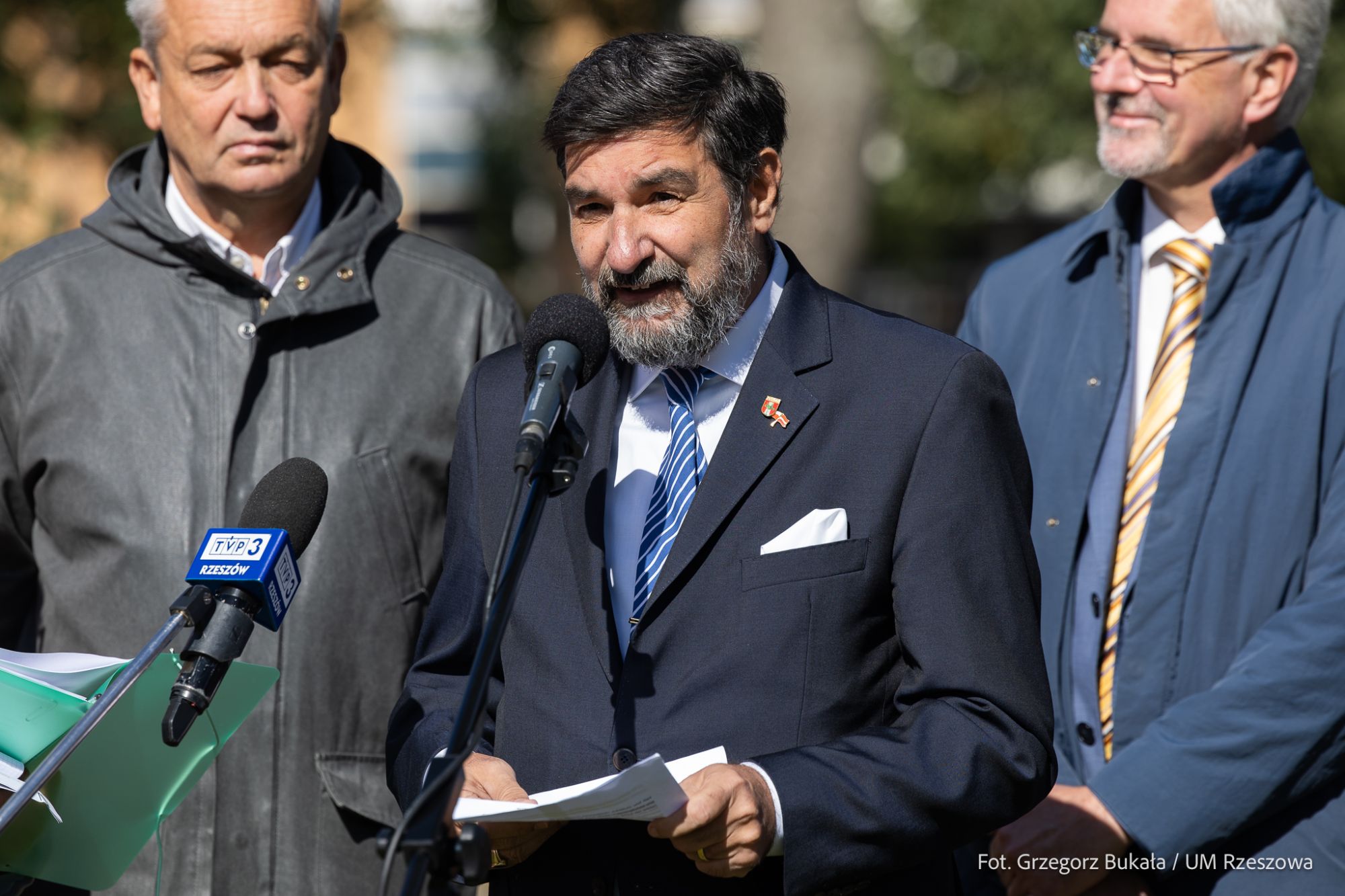 zdjecie z uroczystego otwarcia terenu rekreacyjnego na osiedlu Staromieście pod nazwą Park Klagenfurt w Rzeszowie, fot. Grzegorz Bukala, Urząd Miasta Rzeszowa